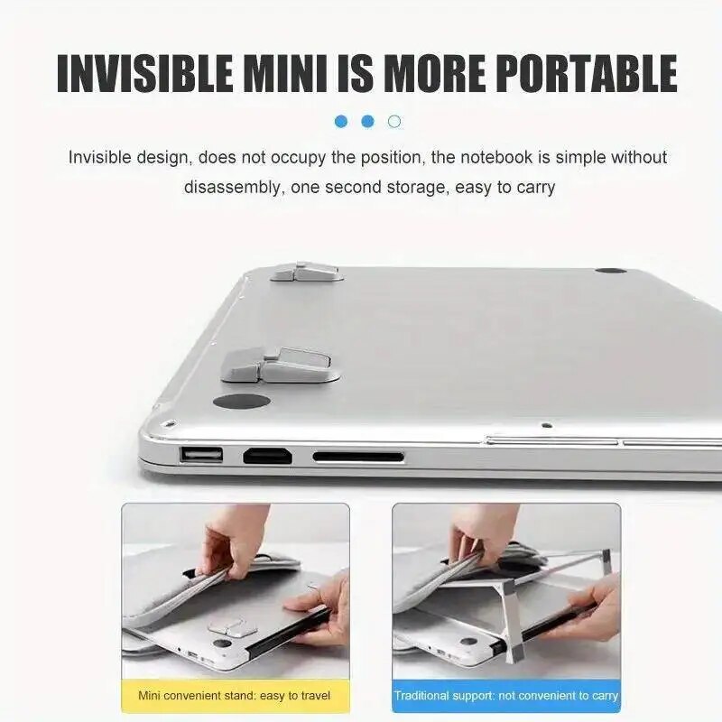 2 Stks/set Laptop Standaard Voor Computer Toetsenbord Stand Riser Aluminium Mini Draagbare Laptop Staat Voor Notebook
