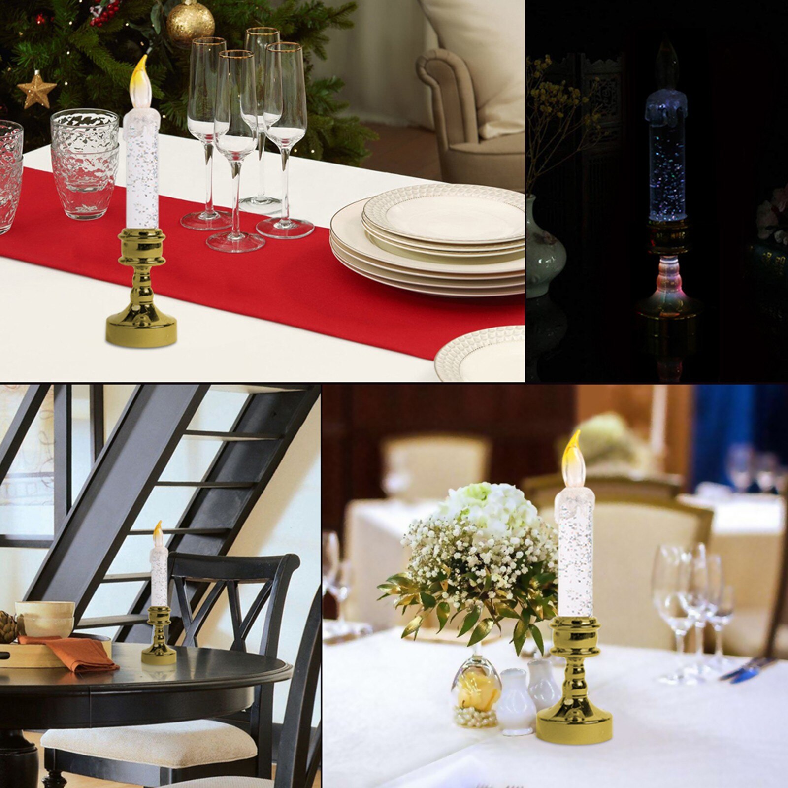 Lameless Tealight doprowadziło świece świąteczne/ślub/dekorację na imprezę świąteczną świece na baterie prezenty bożonarodzeniowe noworoczny prezent # YJ