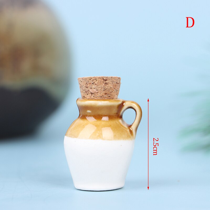 1:12 Dollhouse Miniatuur Keramiek Jar Kruiden Jar Keuken Speelgoed Home Decor: D