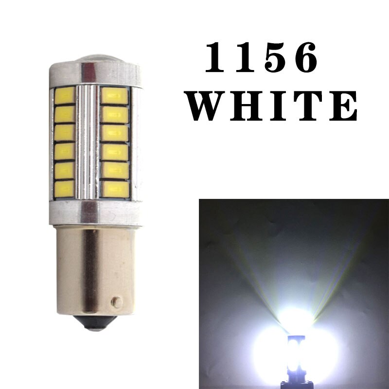 1156 ba15s p21w 1157 p21/5w t20 led automotive tail glödlampa bromsljus bil led backljus varselljus varslar: 1156 vita