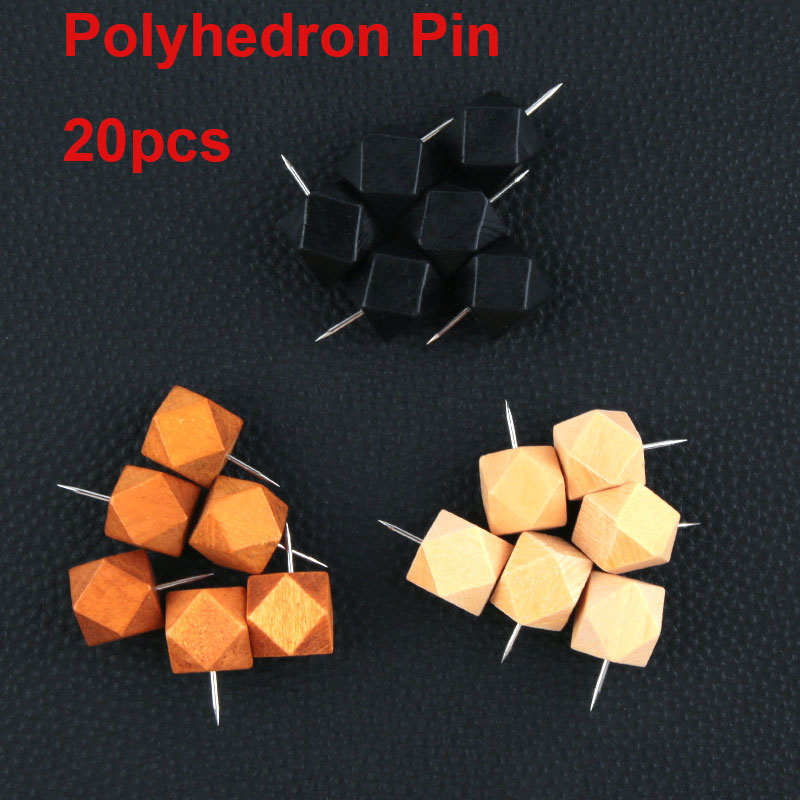 Chinchetas de madera para decoración, tachuelas de cabeza de madera, tachuelas de mapa de madera, Pin de marcado para tableros de corcho, proyectos de manualidades DIY, 20-50 Uds.: M / Castaño