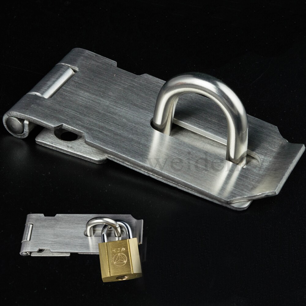 Stainless Steel Hasp Staple Safety Door Bolt Latches for Padlock 1pc 107x43mm