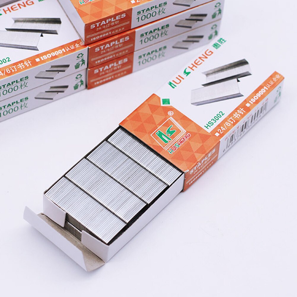 10box Galvanized Wire Universal Stainless Steel Door Shaped For Stapler 24/6 Stitching Staple Binding Supplies School Office