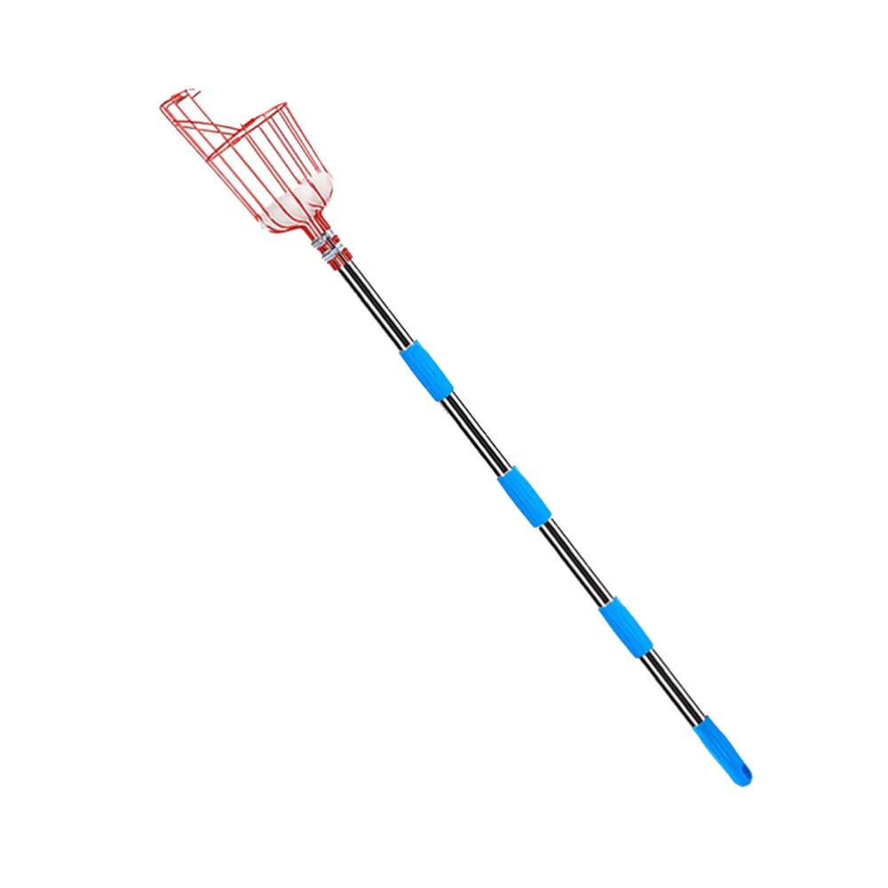 Juego de recolector de frutas desmontable, herramienta portátil de recolección de frutas, palo de acero inoxidable, dispositivo de recolección de fruta de alta altitud, 1 Juego