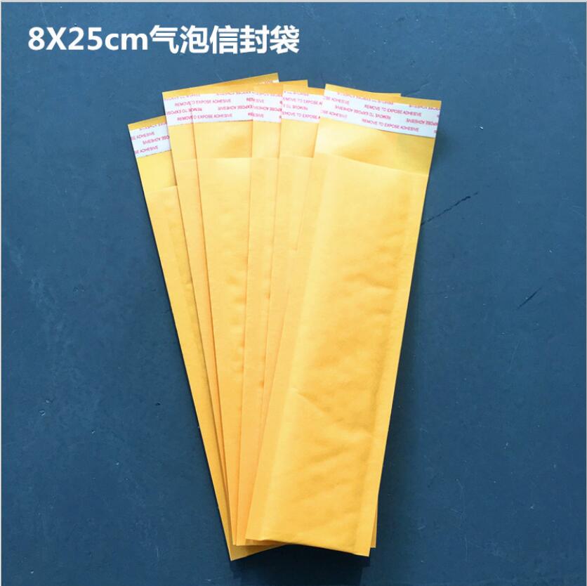 20pcs Super Long Courier Bag Golden Yellow Kraft Paper Bubble Envelope Packaging Rectangle Mailers Padded Envelope