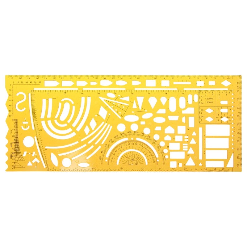 K Resin Flow Chart Symbol Drafting Template Ruler Stencil Measuring Tool Student: 4358