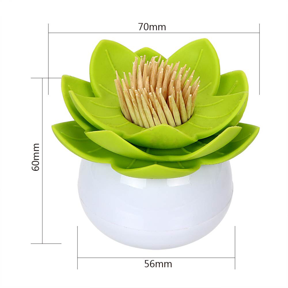 HILIFE Toothpick Stand Swab Holder Cotton Buds Box Lotus Toothpicks Organizer Storage Case Table Decoration Tooth Pick Holders