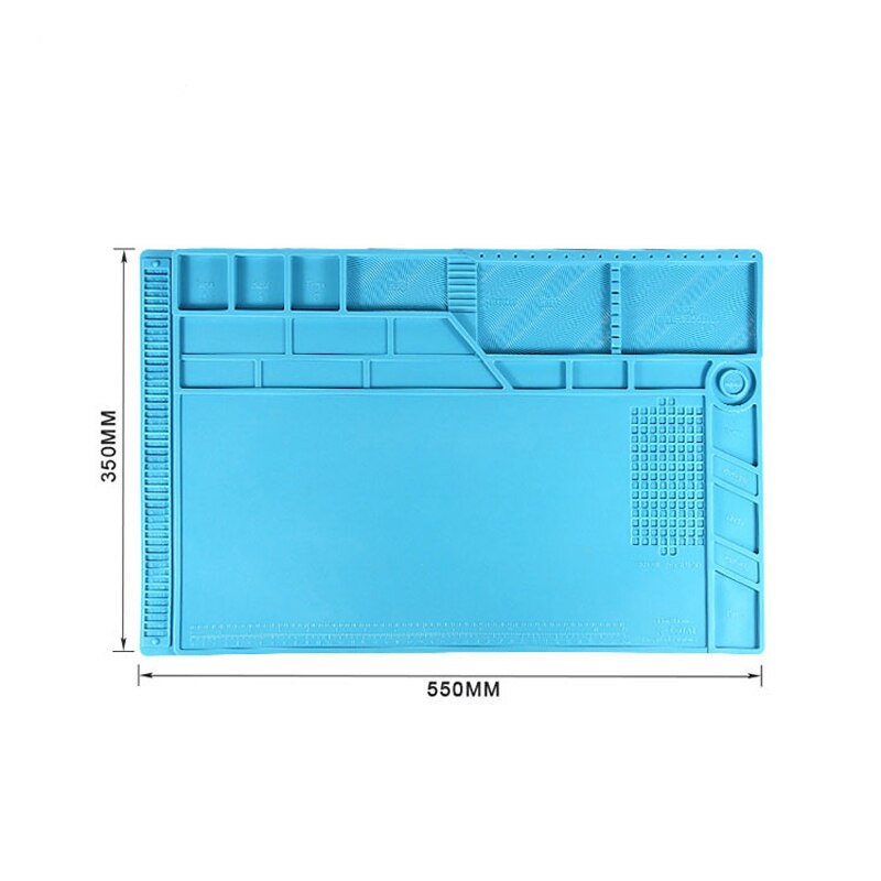 Big Size S-180 S-160 Bga Isolatie Silicone Solderen Pad Telefoon Reparatie Onderhoud Platform Bureau Mat Met Magnetische Sectie