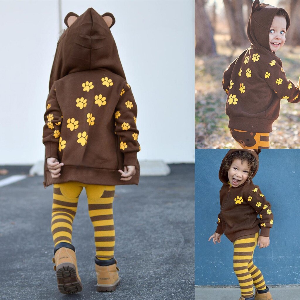 Manteau à capuche ours de dessin animé | Vêtement à capuche, pour nourrissons garçons filles, hauts vêtements