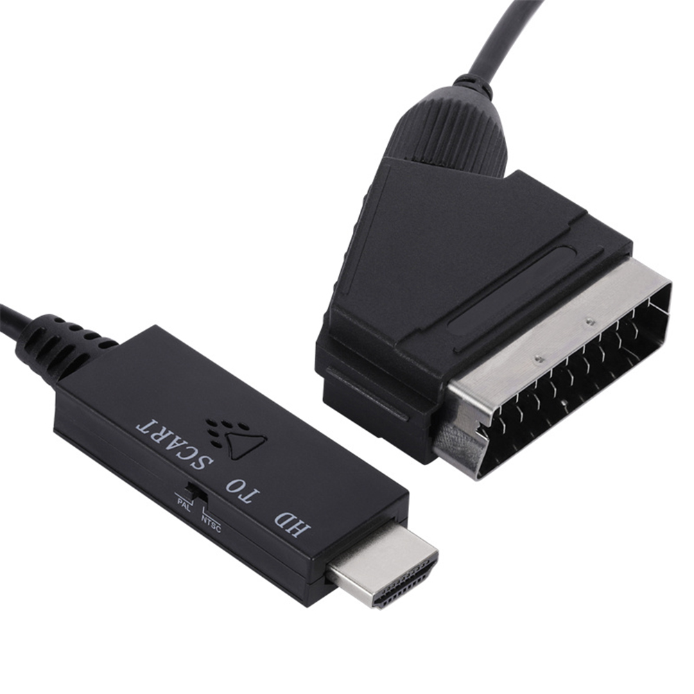 HDMI-Compatible to Scart Converter HDMI-Compatible Input to Scart Output Audio Video Cable Adapter Low Power Consumption