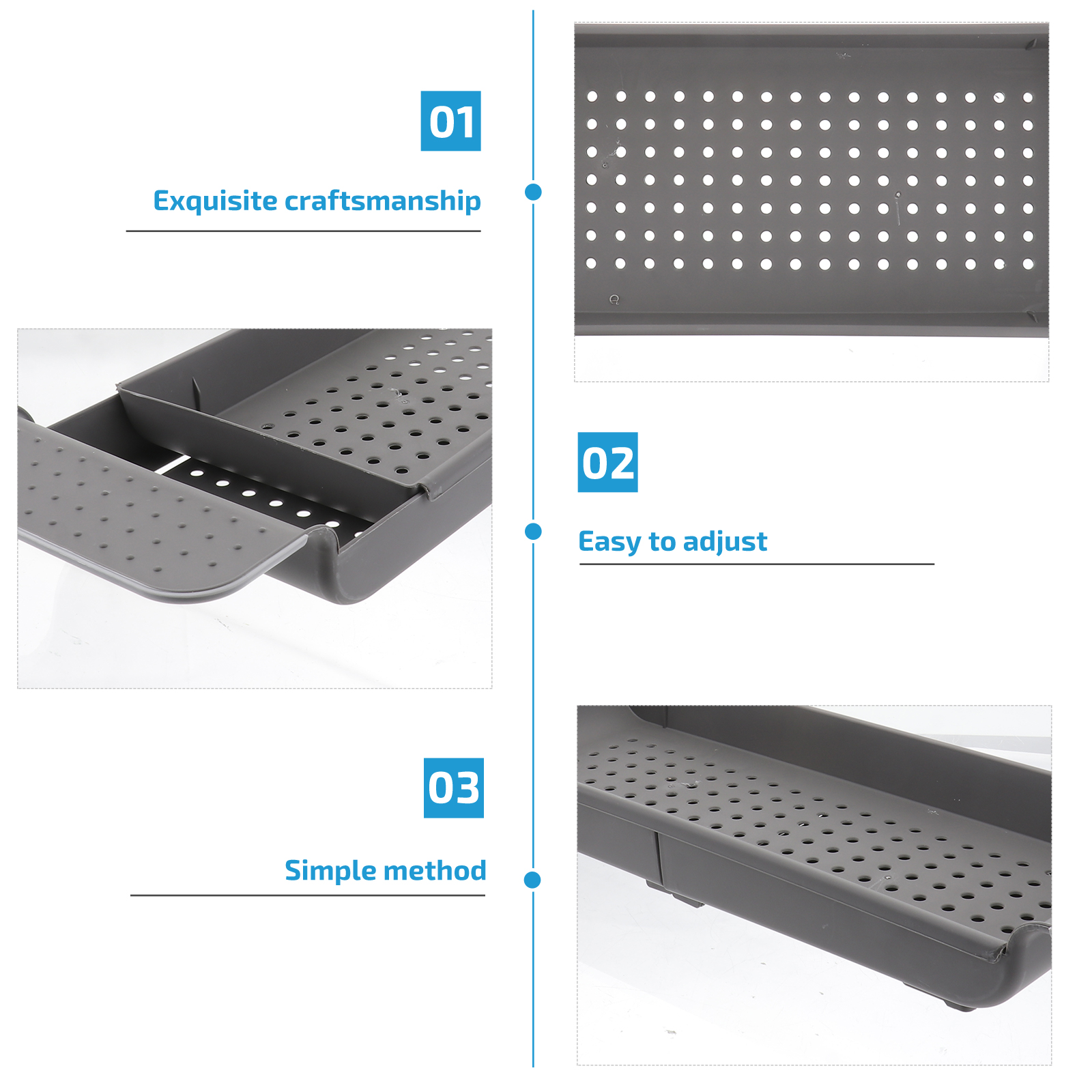 Kitchen Bathroom Toilet for Shower Organizer Storage Rack Drain Bathtub Serving Tray 1 pc