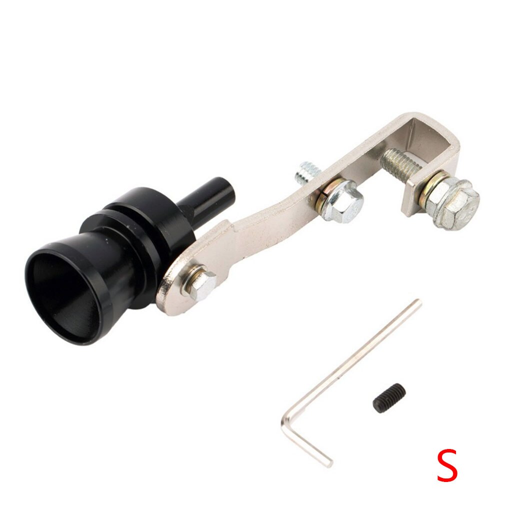 Simulador de sonido Universal para coche, Turbo S silbato de sonido/M/L/XL, dispositivo de sintonización de vehículo, tubo de escape, silbato de sonido Turbo para coche: Black S