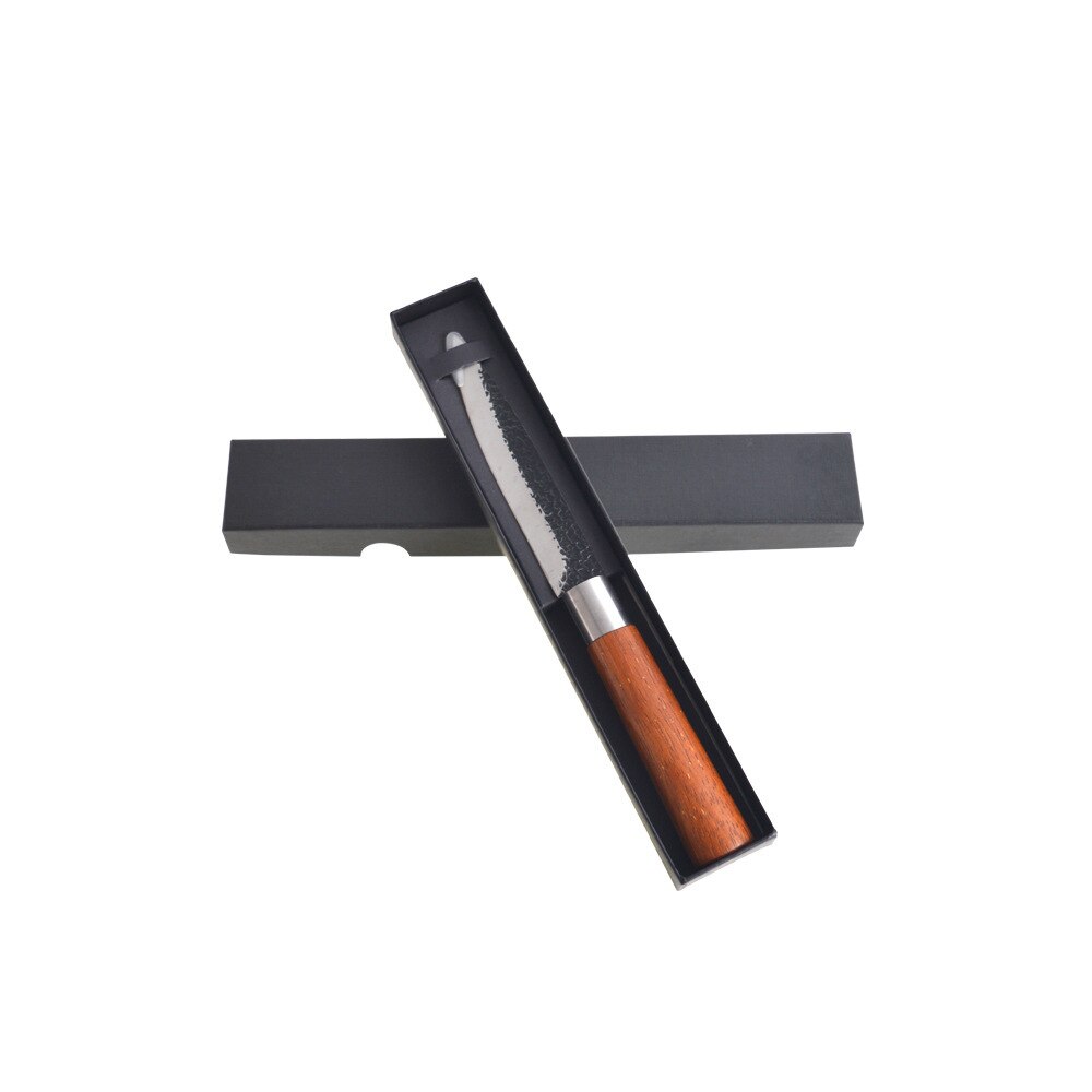 High Carbon Steel Knife Forged Hammer Chopping Knives Stainless Steel Nakiri Vegetables Meat Cleaver Japanese Cutlery Knife: fruit knife