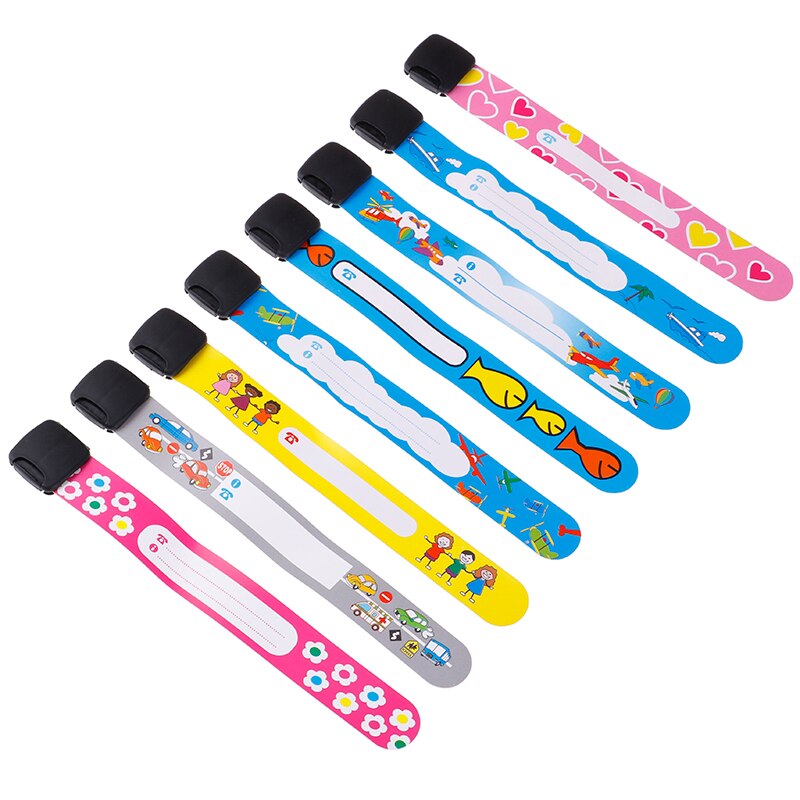 4Pcs/Set Children Outdoor Safe Anti-lost Wristband Safety Recognition Bracelet For Kids Adjustable Waterproof Wrist Strap