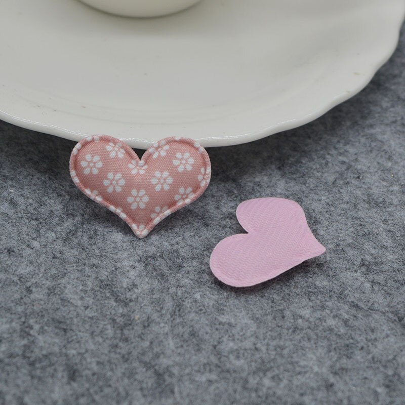 50 stks/partij 3.8*3 cm Ginganghart Padded Applicaties voor DIY handgemaakte kinderen haar accessoires, decoratie accessoires: 2