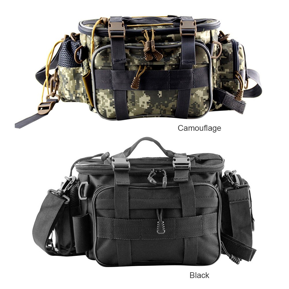 Multi-fonction sac de pêche étanche Sports de plein air taille Pack leurres de pêche sac de rangement de vitesse unique pêche bandoulière sac à main