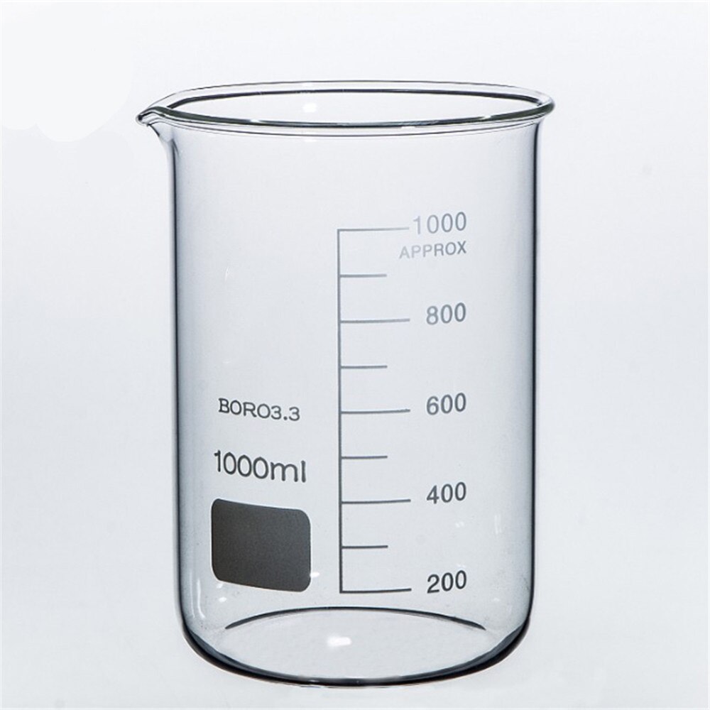 1000ml glasbæger lavformet kemisk laboratorieglas