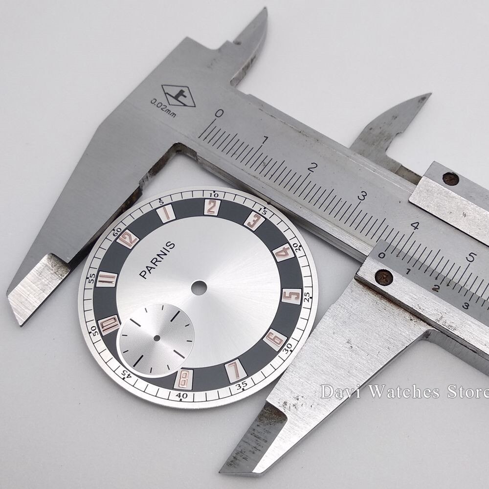 Parnis Horloge Wijzerplaat 38 Mm Zilveren Wijzerplaat Fit Eta 6497 Meeuw St36 Beweging Horloge Heren Horloge Onderdelen