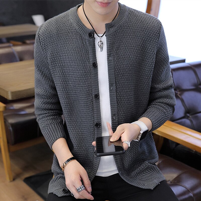 Märkeströja för herrkofta slim fit jumprar stickat varma höst koreansk stil fritidskläder casaco moletom: Gary / M