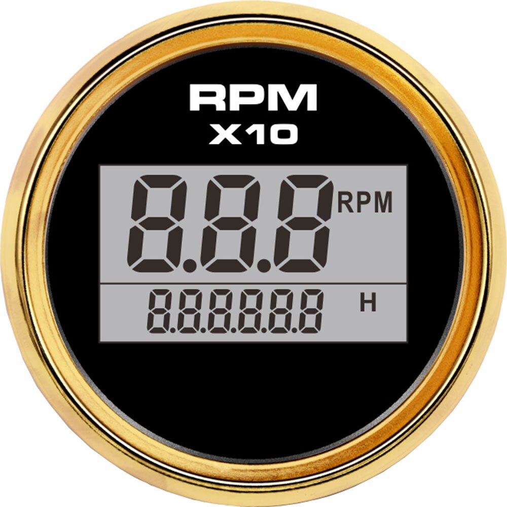 8 färg 52mm digital varvräknare för utombordare motorcykel marin bil lastbil båt varvräknare timmätare vattentät 0-9990 rpm