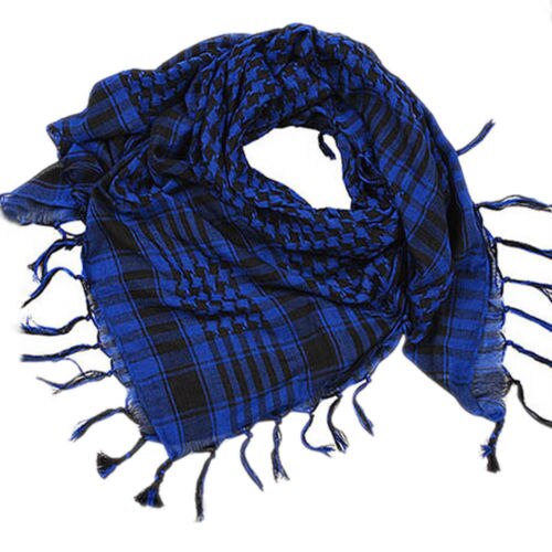 A cuadros para mujer, bufanda con borla de las mujeres árabes bufanda Palestina chal bufandas de favores para las mujeres, amigo.: Royal Blue