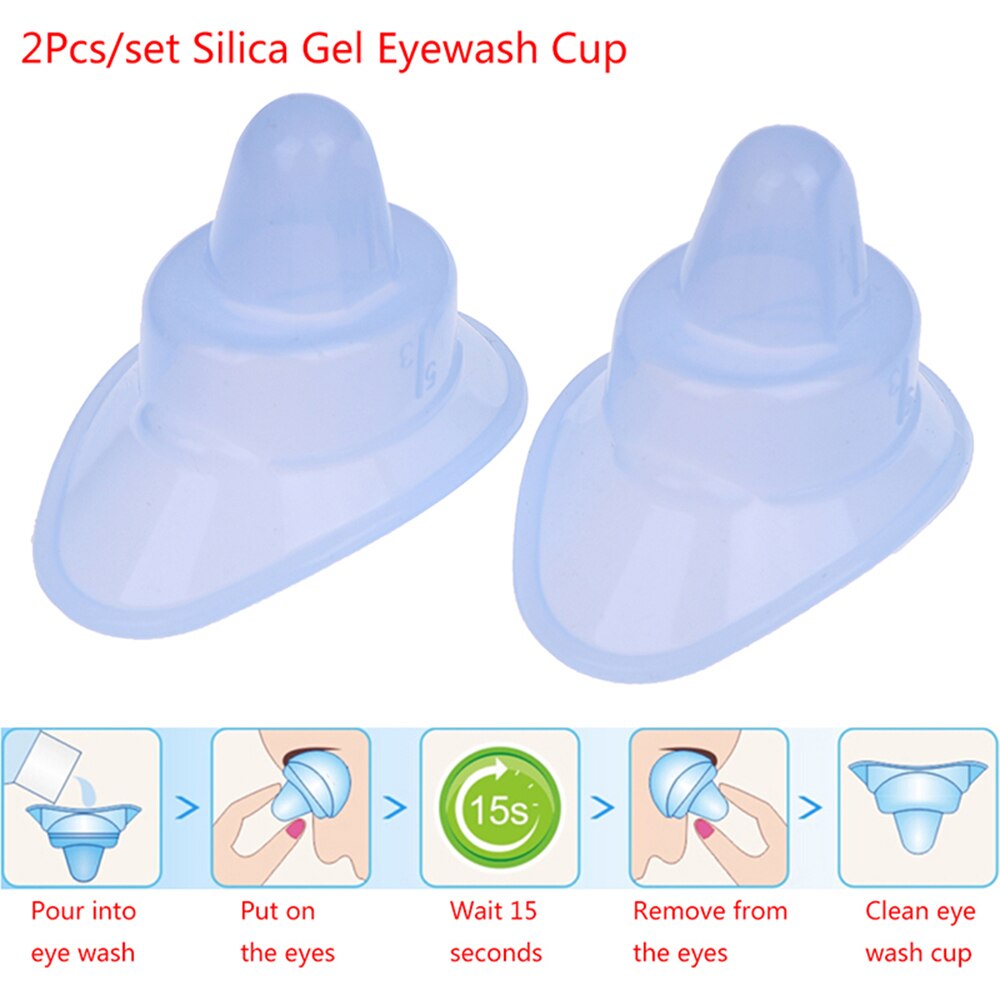 2 Pcs Siliconen Oog Wassen Cup Herbruikbare Boerenbedrog Tools Zachte Siliconen Eye Bad Cup Eye Wassen Cup Voor Ouderen Vrouwen mannen