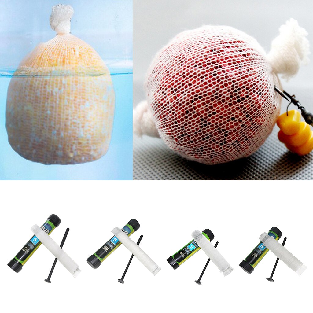 Pva Fishing Mesh Dissolve Refillbait Bag For Solid Bait Tackle Throwing Tool Mesh Bait Mesh Universal Refill Stocking Bait Bags