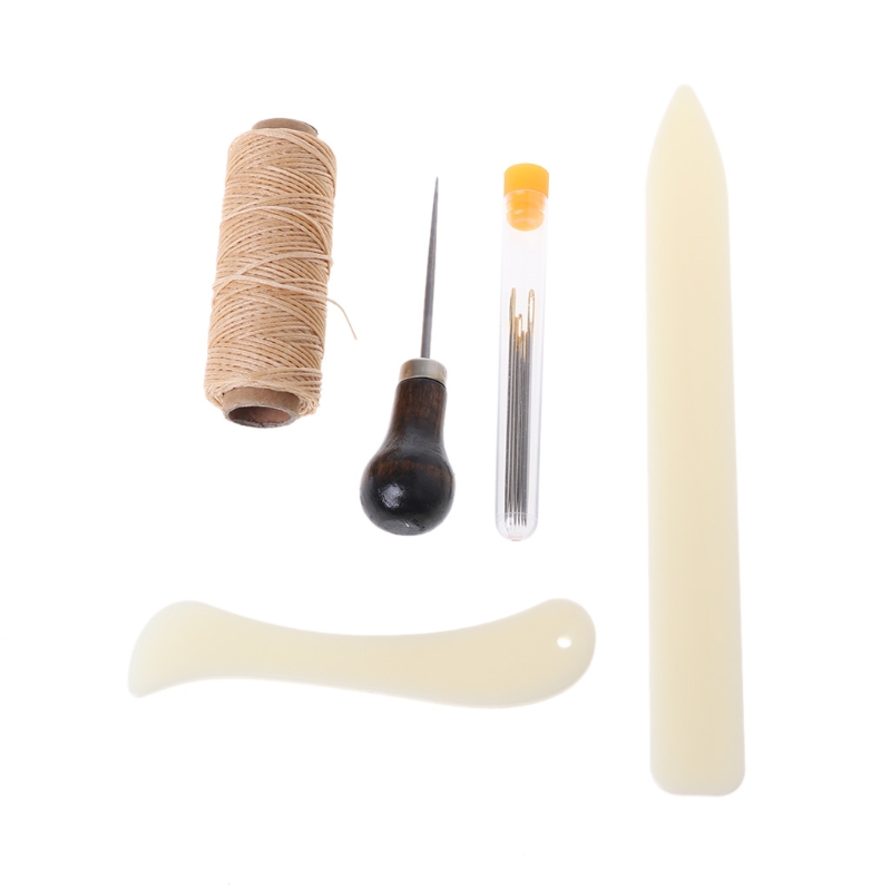11 Pieces Bookbinding Kit Starter Tools Set Bone Folder Paper Crafts Sewing M2EF