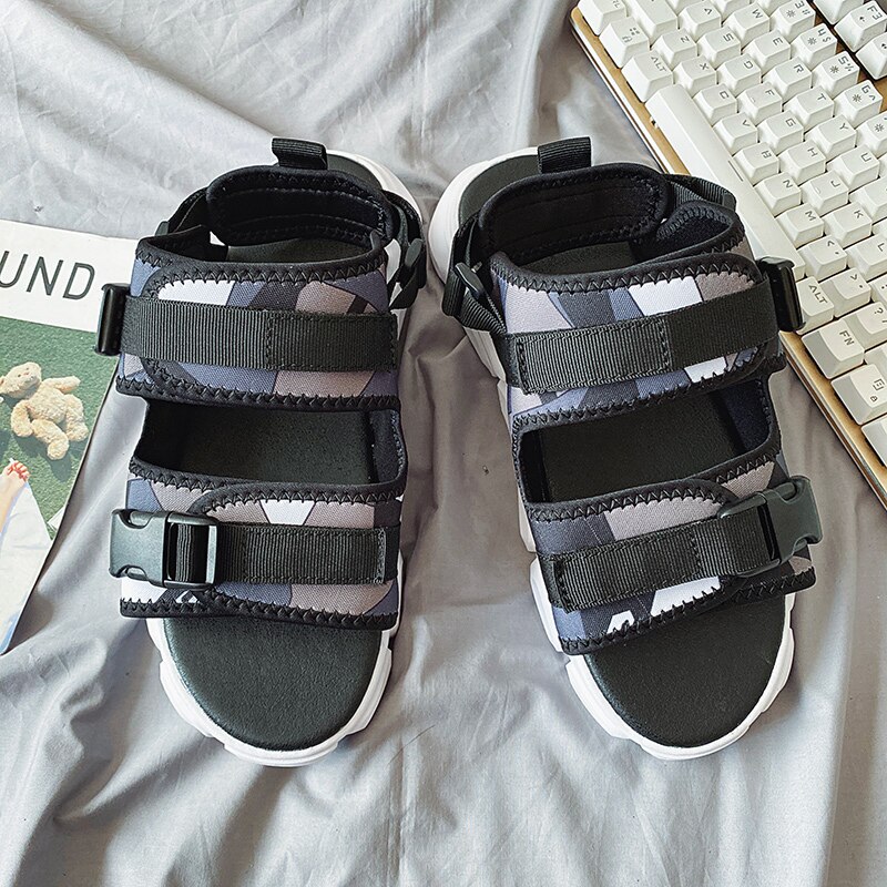 Man Romeinse Sandalen Strand Mannen Sneakers Mode Gesp Sandalen Voor Mannen Katoen Stof Heren Gladiator Sandalias: hei se / 9.5
