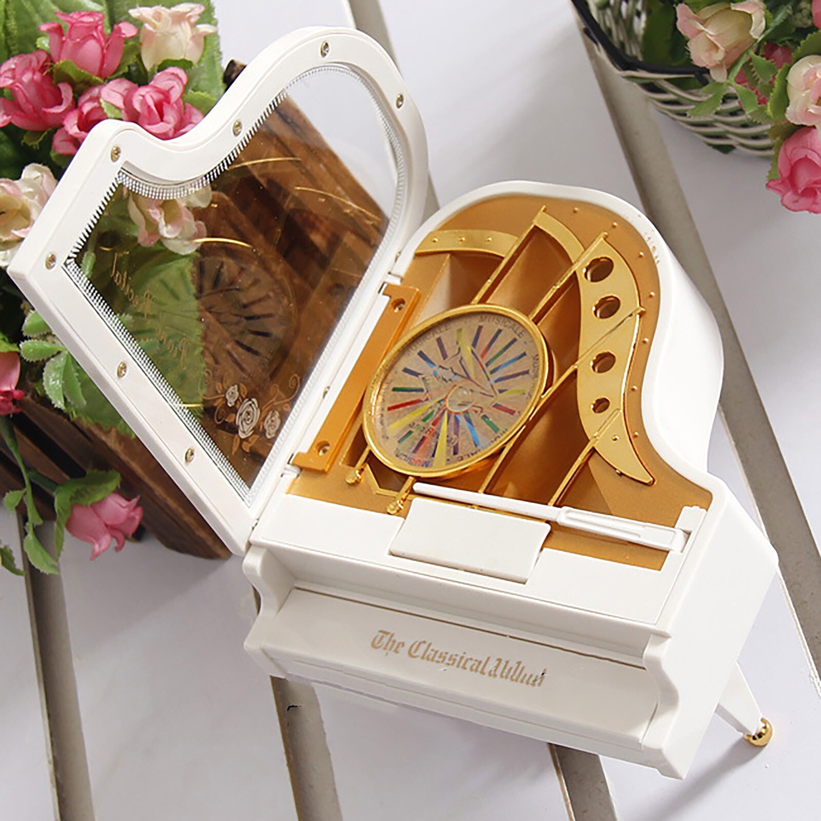 Rotating Ballet Dancing Girl Piano Music Box Valentine's Day Birthday