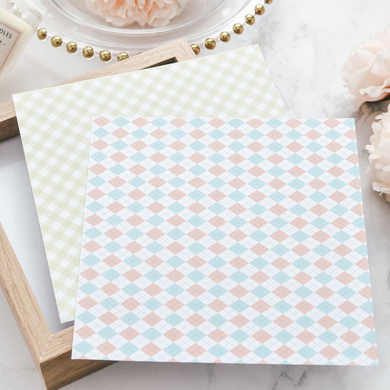 ZFPARTY – tampons de Scrapbooking chat mignon, 12 feuilles de papier Origami, arrière-plan artistique, fabrication de cartes artisanales