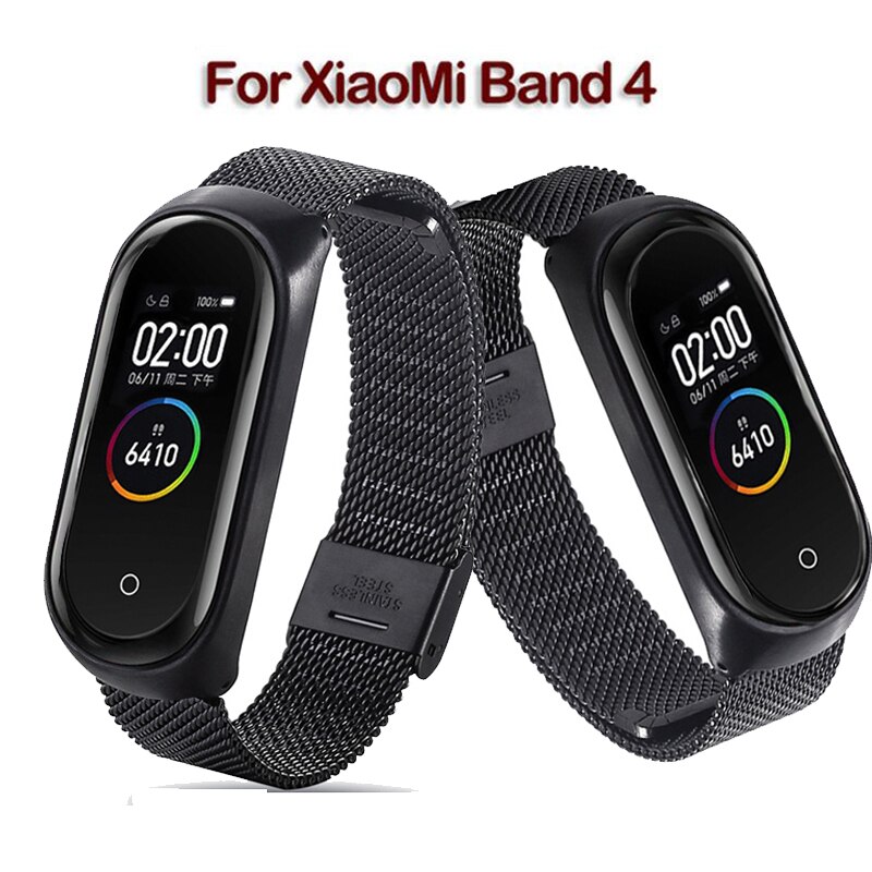 Mi band 4 Correa Metal acero inoxidable para Xiaomi mi Band 4 Correa pulsera mi band 4 accesorios correa de repuesto para reloj