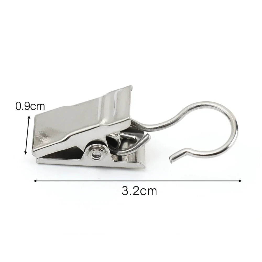 60/10 Stuks Roestvrij Stalen Gordijn Clips Met Haken Zware Opknoping Klemmen Gordijn Haak Clips Voor Huisdecoratie ambachten