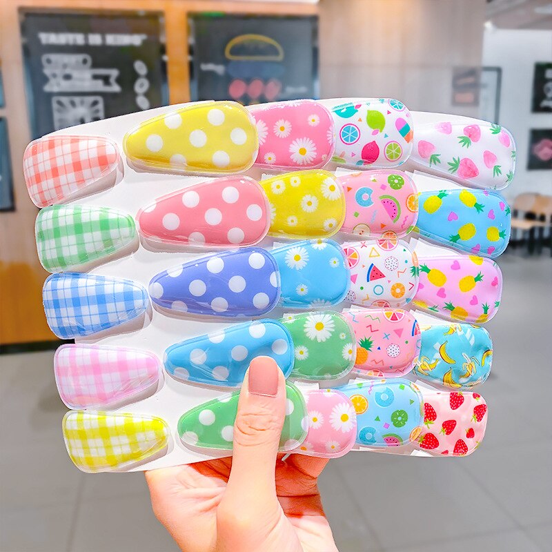 5pcs Children Cute Color Hairclip Head Jewelry -shaped Clip Hair Accessories Baby Hair Clip Cute Baby Hairpin