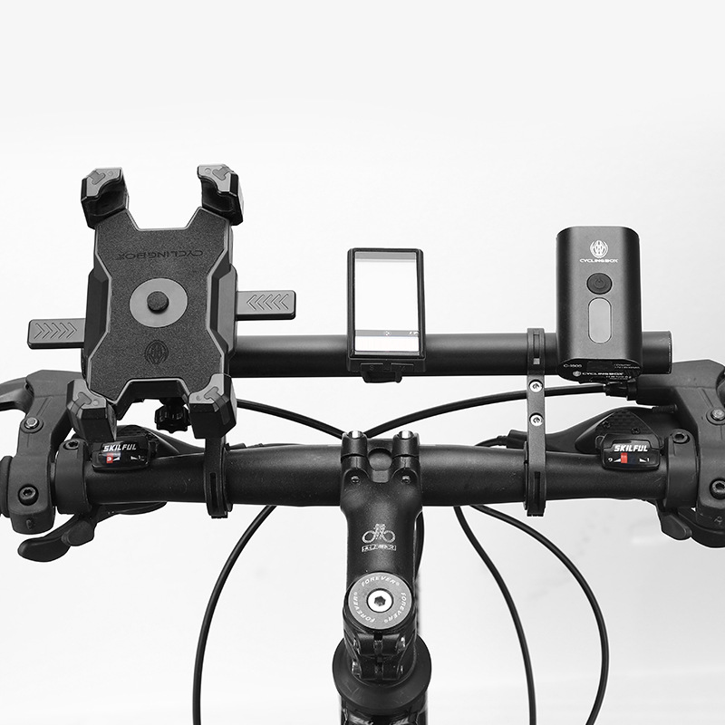 Extensor de manillar de bicicleta, abrazadera doble de aleación de aluminio, accesorios para Faro de bicicleta de montaña MTB, 20/30cm