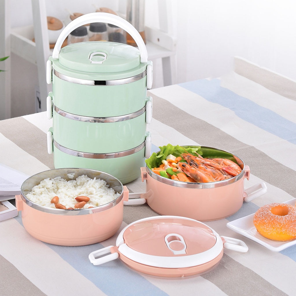 Roestvrij Staal Japanse Lunchbox Verzegelde Geïsoleerde Voedsel Containers Organizer Kids Student Lunch Verwarmde Maaltijd Draagbare Lunchbox