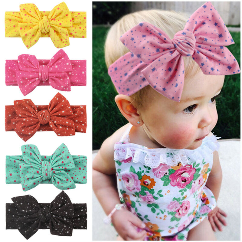 Baby Toddler Girls Kids Bunny Rabbit Bow Knot Turban Headband Hair Band Headwrap