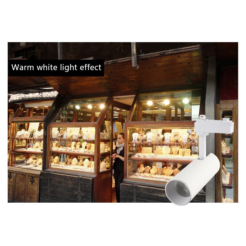 10W/20W/30W COB LED Track Light Lamp Track Lighting Fixtures Spotlights Ceiling Lights for shop clothing Store Exhibition