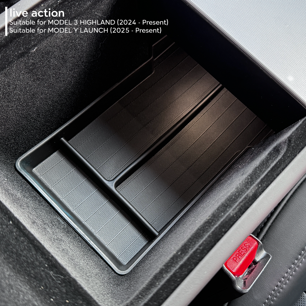 Pour Tesla modèle Y lancement 2025 modèle 3 Highland 2024 Console centrale étui de rangement pour lunettes accoudoir boîte de rangement supérieure