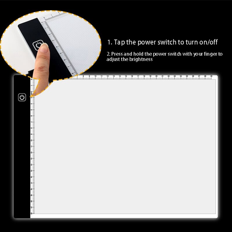 A4A5 Transparent Writing Board Led Copy Table Copy Luminous Transparent Writing Board Suitable for Office Art Creation