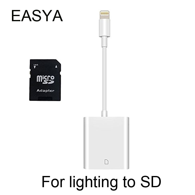 EASYA voor Lightning naar SD OTG Kaartlezer voor iPhone iPad iPod interface Geheugenkaarten Gebruik Geen APP Nodig