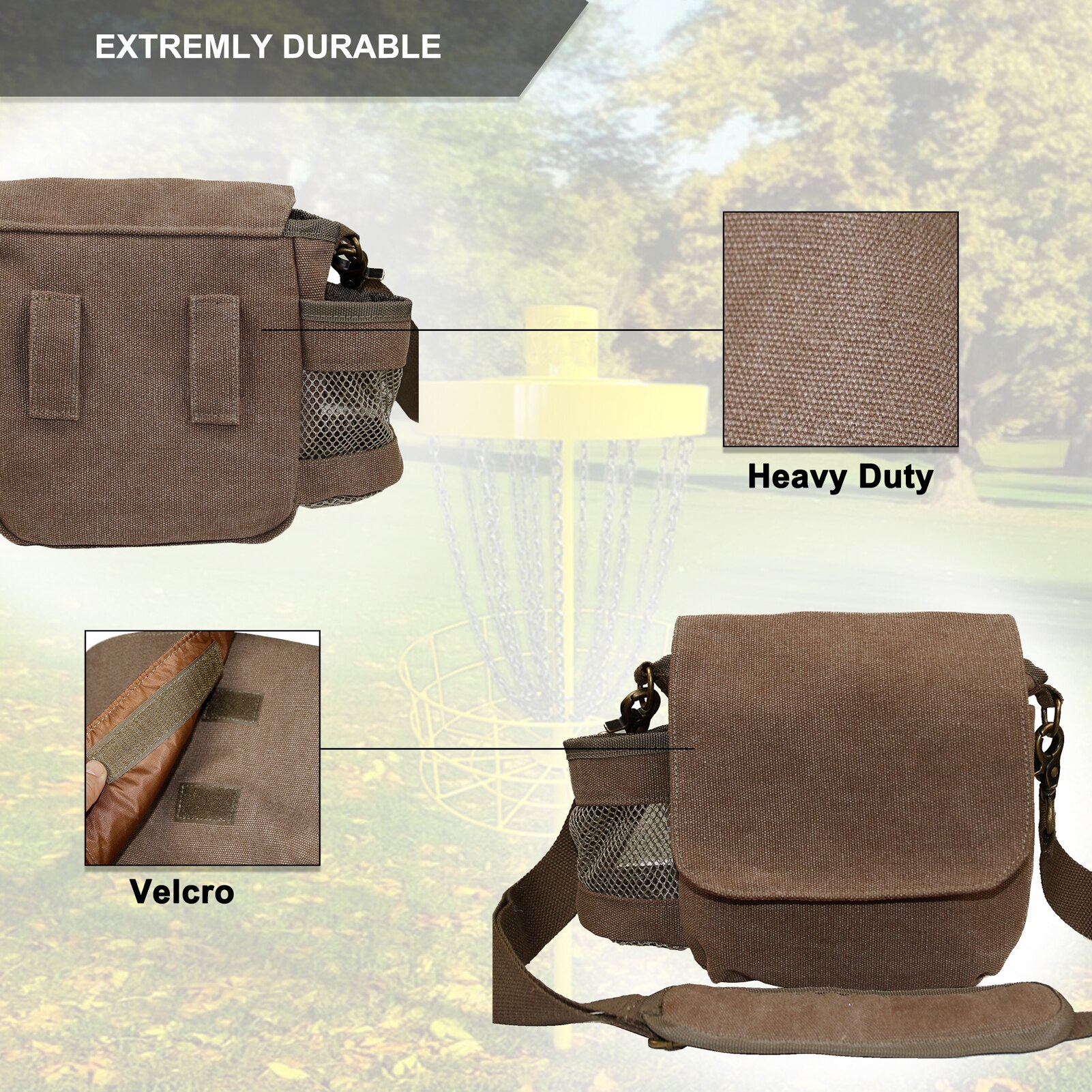 Golfs Supplies Disc Golfs Bag Disc Package Outdoor Canvas Storage Bag Caddie Pick Up Ball Package Golf Pouch Single-shoulder Bag