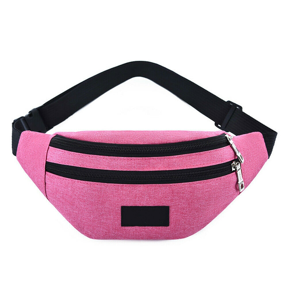 Men Women Fanny Pack Oxford Waterproof Pouch Belt Waist Bum Bag Waist Phone Pocket Mini Lightweight Sport Running Bag