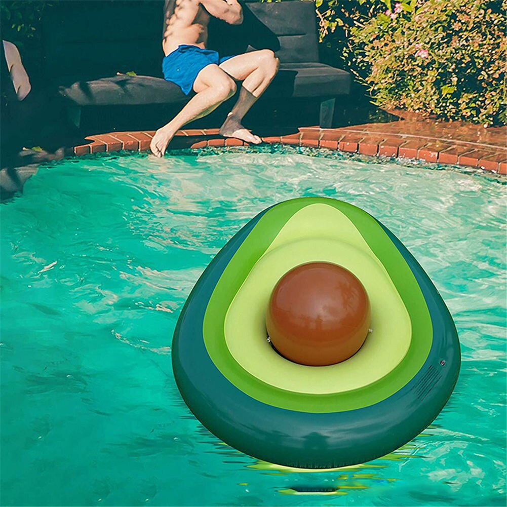 Opblaasbare Avocado Pool Float Met Bal Floaty Lounge Vlot Voor Zomer Strand Zwemmen NIN668