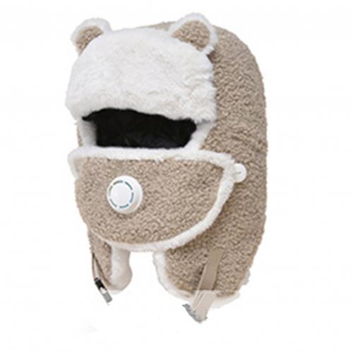 Winter Ear Protective ladies hats Lei Feng hats children's thickened warm ear caps trend wild women and children hats: Khaki