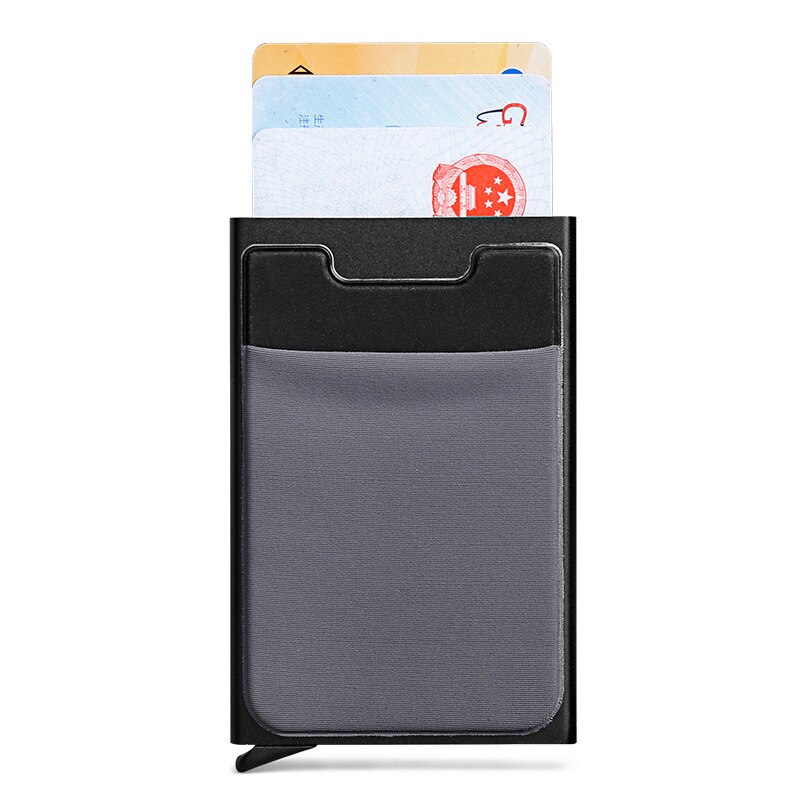 Pop Up Card Mannen Portemonnee Kleine Slanke Aluminium Metalen Portefeuilles Mini Secret Rfid Blocking Mannelijke Portemonnee Portemonnee walet