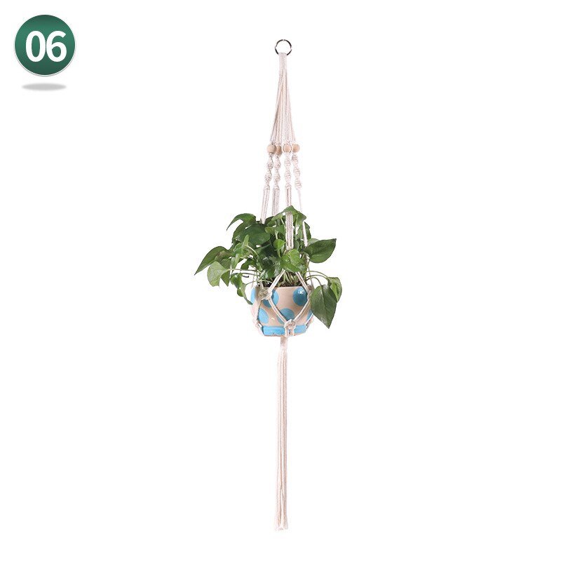 Hanging Baskets 100% cotton Handmade Plant Holder Macrame Plant Hanging Flowerpot Wall Decor handcrafted plant hangers: 6