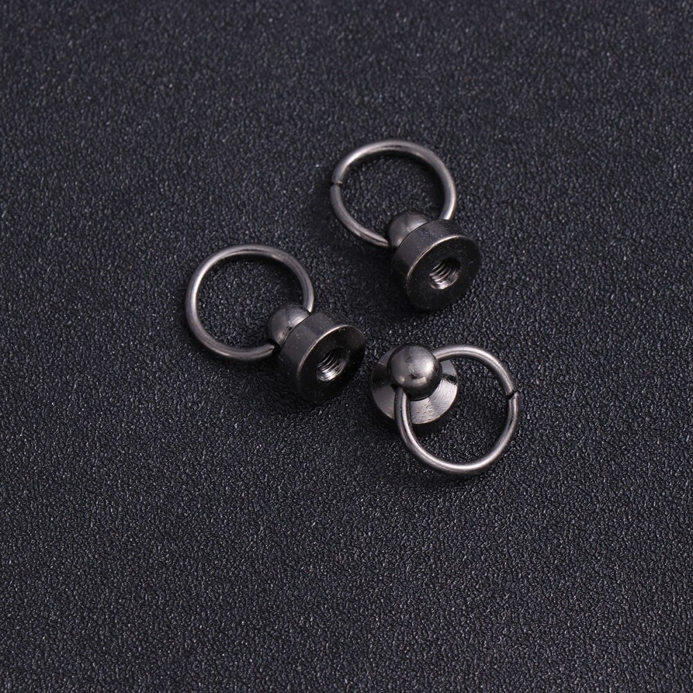 30pcs Brass Rivet Studs Rotate Rivet Studs Accessories Hanging Leathercraft Accessories (Style 1): Picture 2