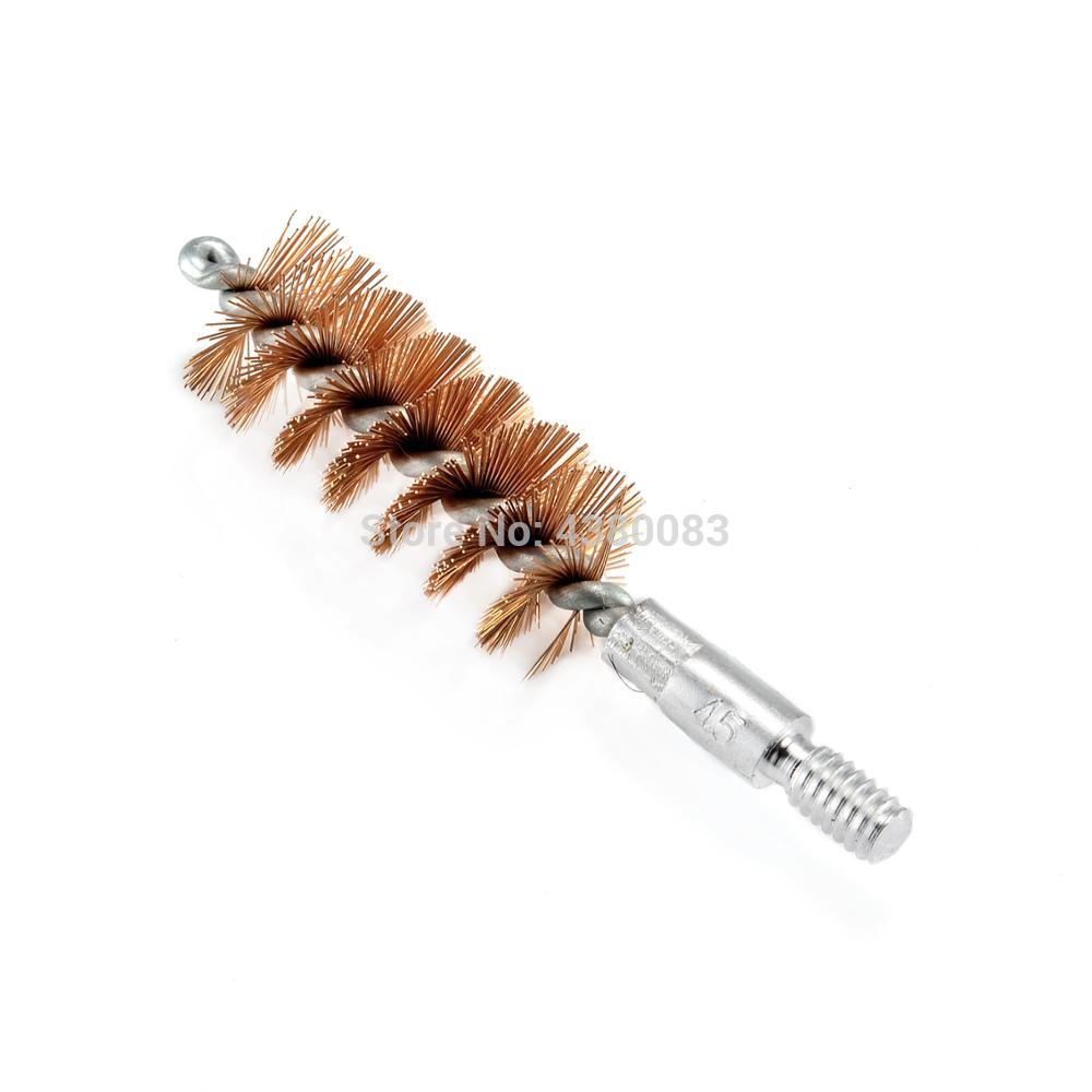 5 Pcs Bronze Bristle Bore Cleaning Short Brush .45 Cal 8x32 Thread with 50 Patches - JWSZ20ZH1