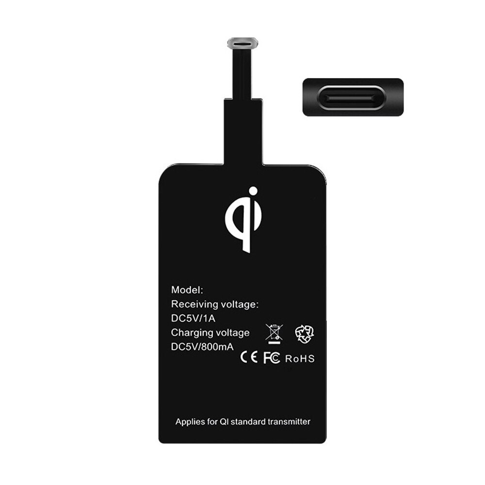 Type-C Qi Wireless Charger Receiver Module Smart Charging Adapter Receptor